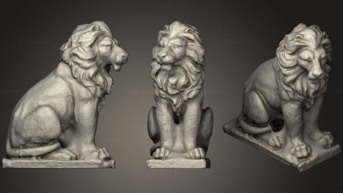 Figurines lions tigers sphinxes (Lion Statue, STKL_0306) 3D models for cnc